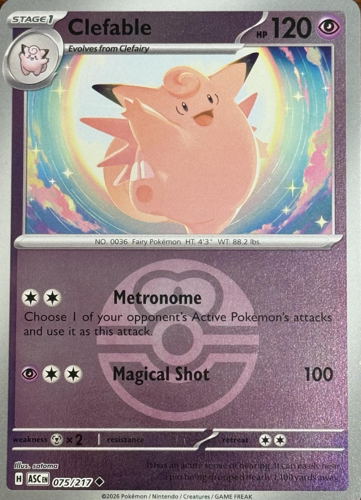 Ascended Heroes Clefable [Ball] Pokémon card